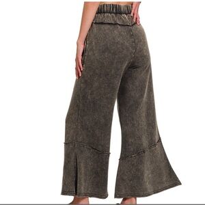 #504 Zenana NWT Wide Leg Washed Black Pants